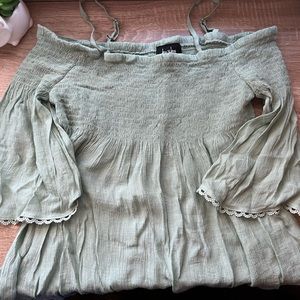 Mint green Off the shoulder/ spaghetti strap blouse